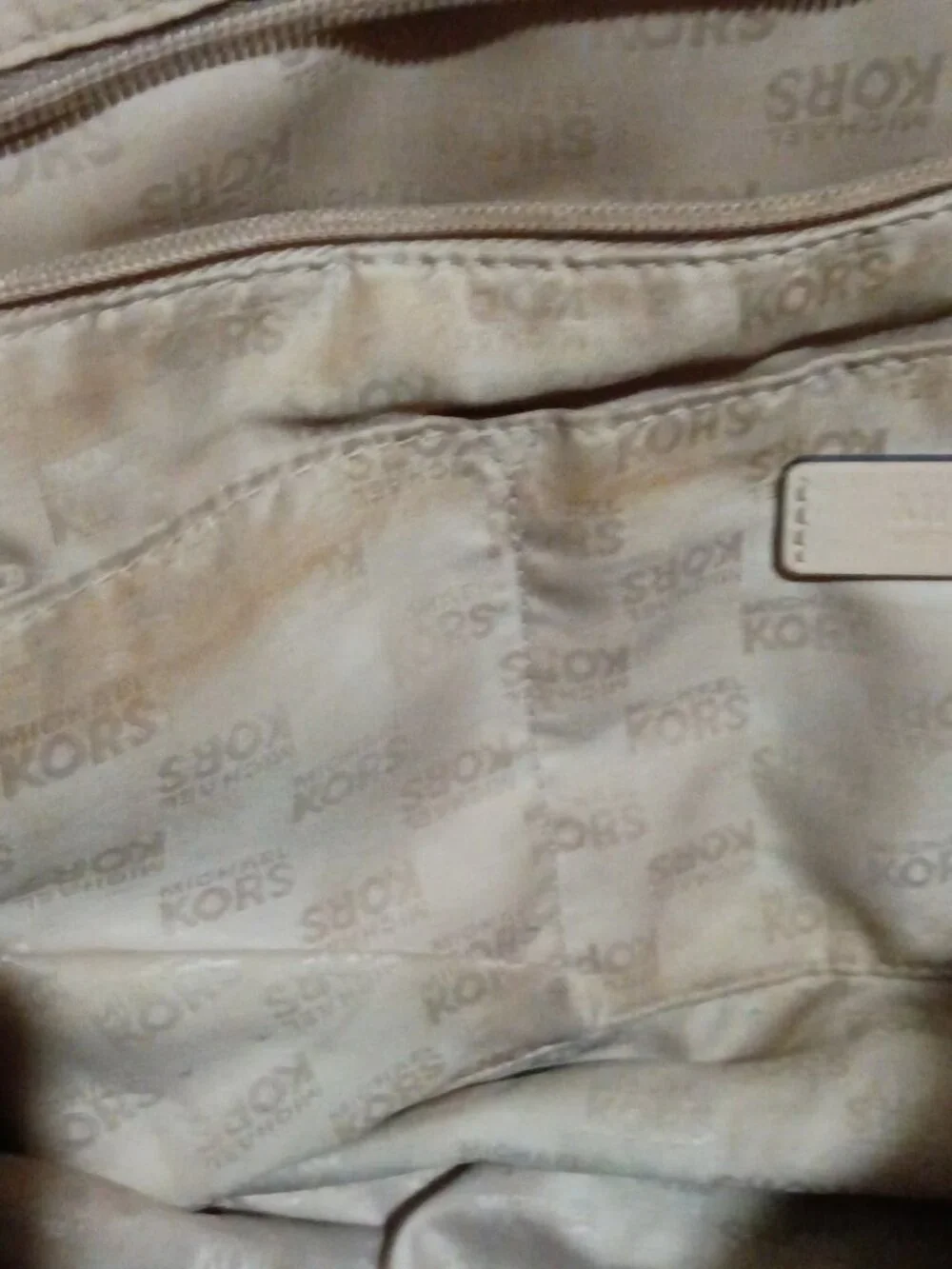 Michael Kors Jet Set Travel Top Zip Signature Monogram Tote Handbag Women's